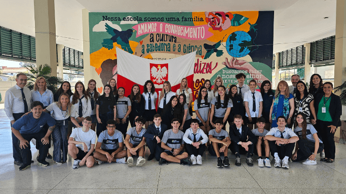 Intercâmbio cultural com estudantes poloneses